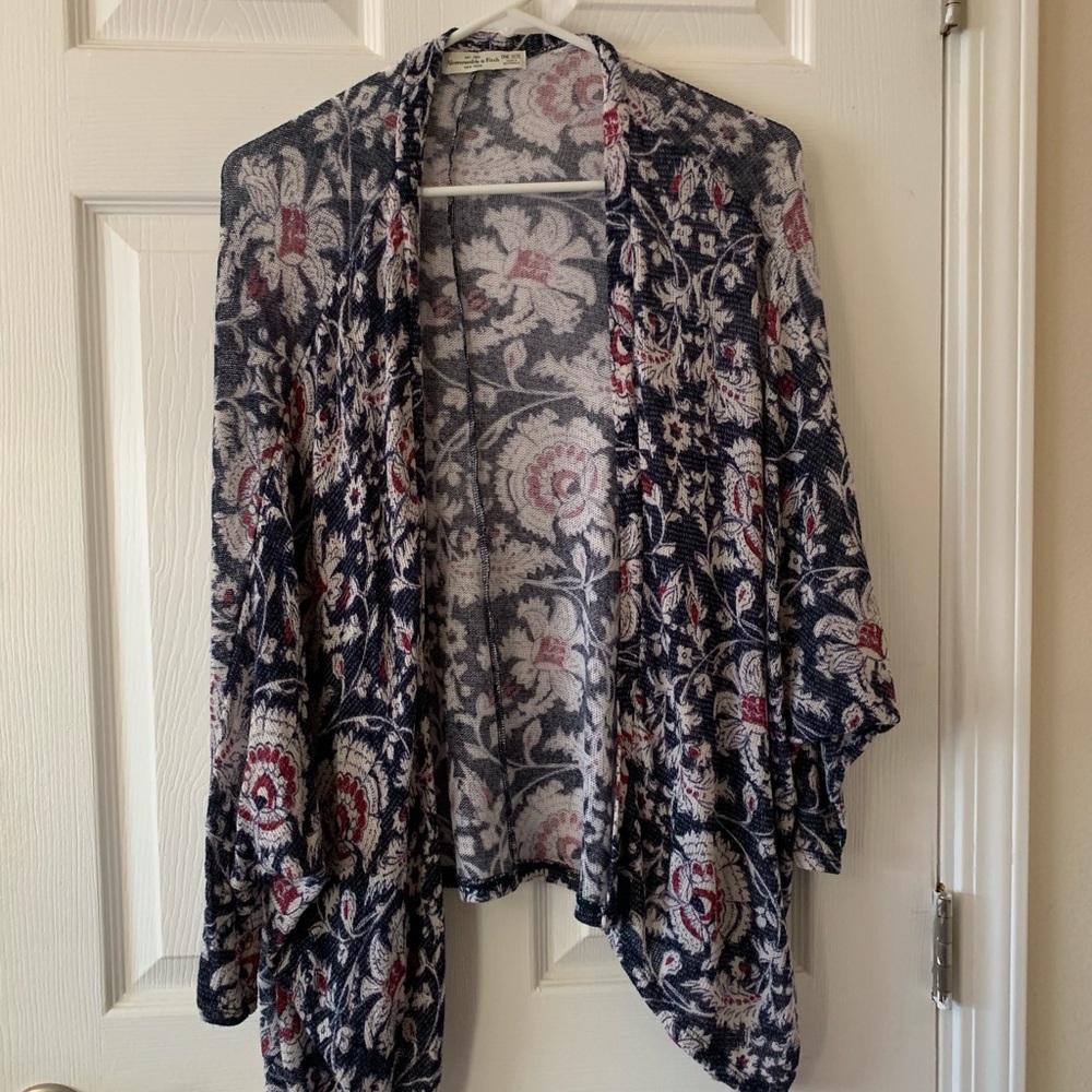 Floral soft cardigan